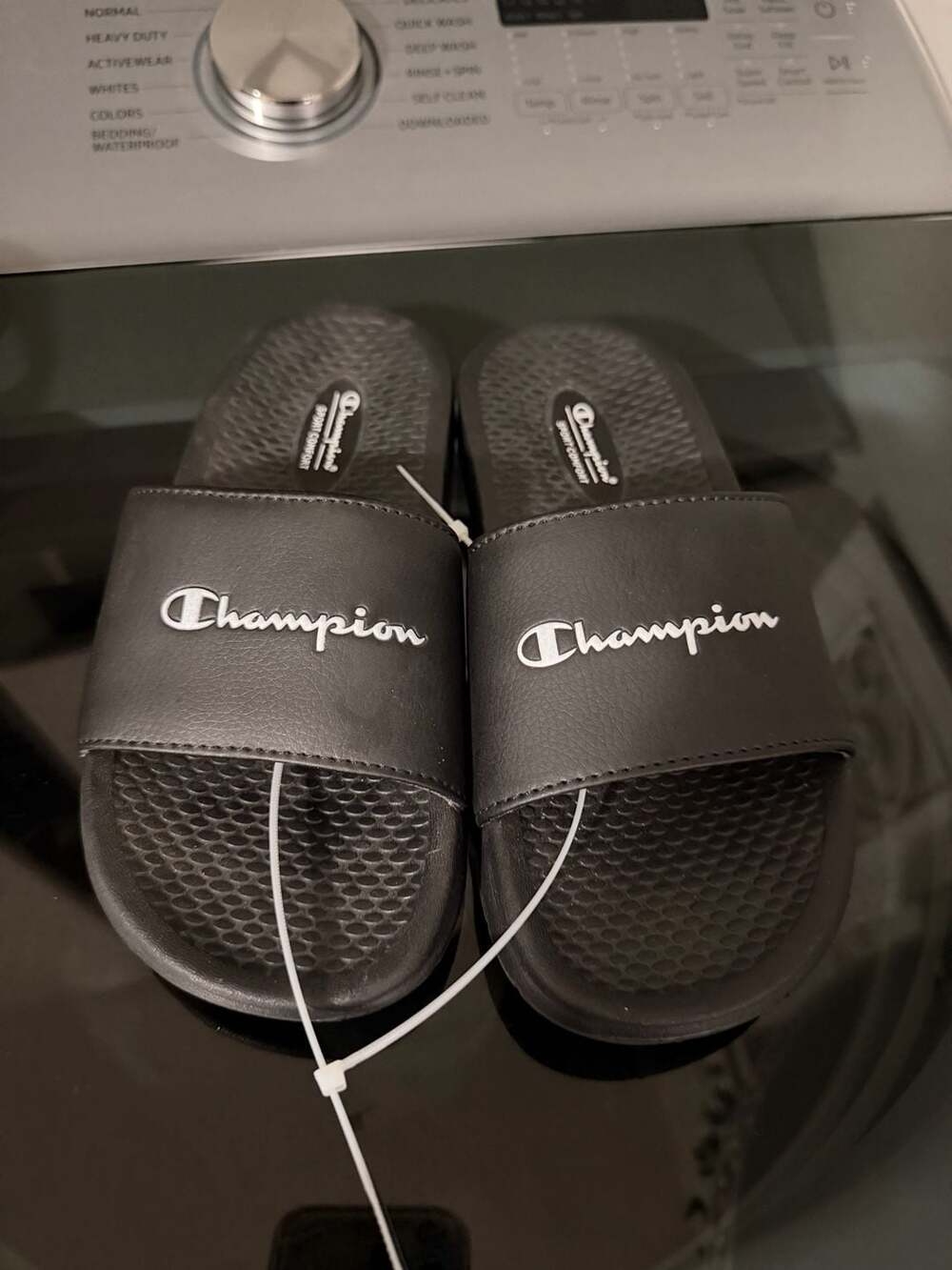 Kids Champion Sport Comfort Black Slide Sandals Shoes